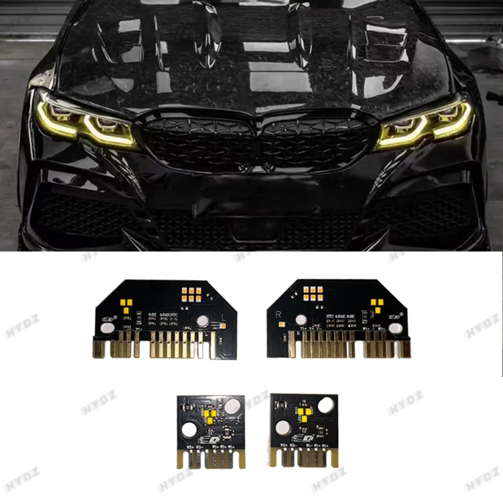 

Светодиодные модули Yellow Angel Eyes DRL для BMW 3 серии G20 G21 2019 2020, Laser 320i 330i M340I, автомобильные дневные ходовые огни, аксессуары