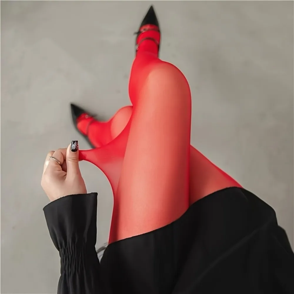 Women' Sheer Translucent Pantyhose Tights Lightweight High Stretch Full Fine Thread for Streetwear Parties