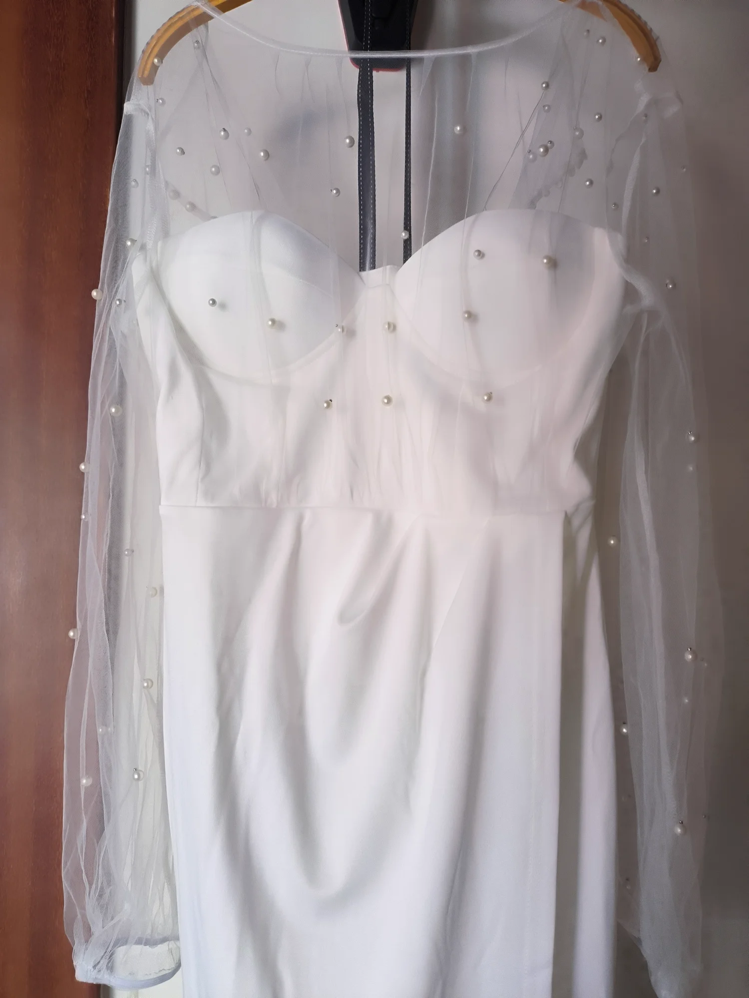 Sexy Sweetheart Long Sleeves Beading Formal Evening Dress With Long Sleeves