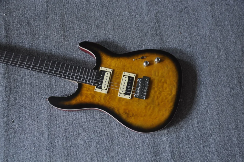 6 Strings Electric Guitar With Rosewood Fretboard Maple Quilted Top Customization Service