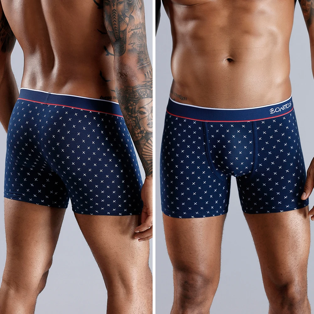 4pcs Boxer Shorts Men's Panties Homme Underpants Boxershorts Underwear for Man Cotton Male Couple Sexy Set Calecon Lot Soft Box - Image 4