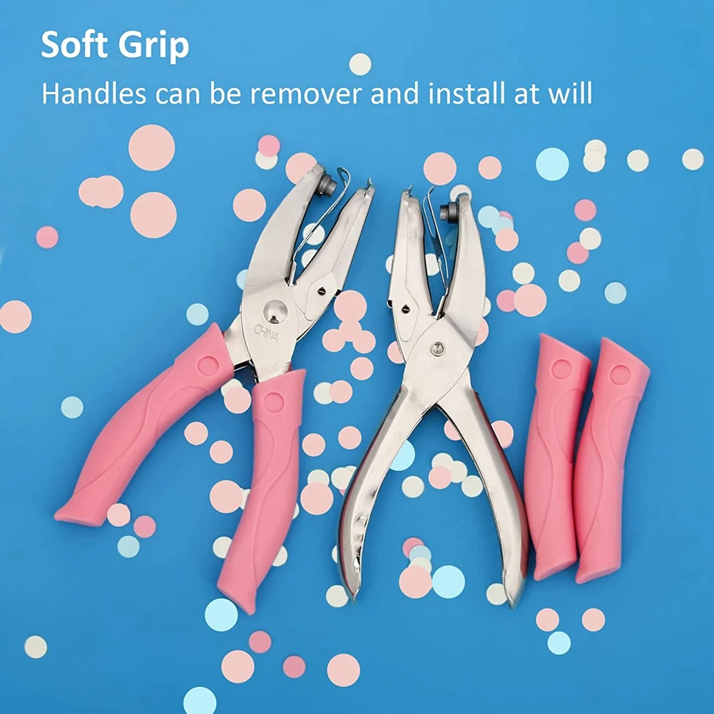AA81-3 PCS Handheld Hole Paper Punch Handheld Metal Single Hole Paper Punch DIY Handheld Punch Hole Circle-Shaped