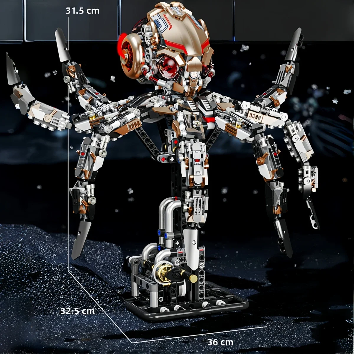 1768PCS MOC Science Fiction Octopus Machine Robot Building Blocks Sets Model Creative Bricks Kit DIY Toys For Kids Adult Gifts
