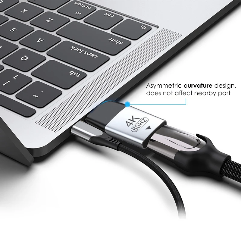 Typ C USB 3.1 bis 4K/60Hz HDTV Konverter Stecker USB-C HD 1080P/720P Mini Aluminiumlegierung Videoadapter für MacBook Air Pro Laptops – Detail 3