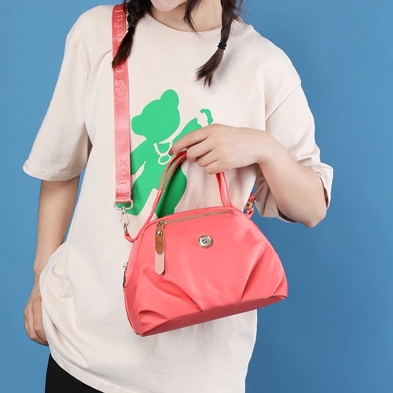 Nylon Lady\'s Handbag Waterproof Crossbody Bag Casual Messenger Bag Lady Cell Phone Clutch Bag Lightweight Shoulder Bag For Girl