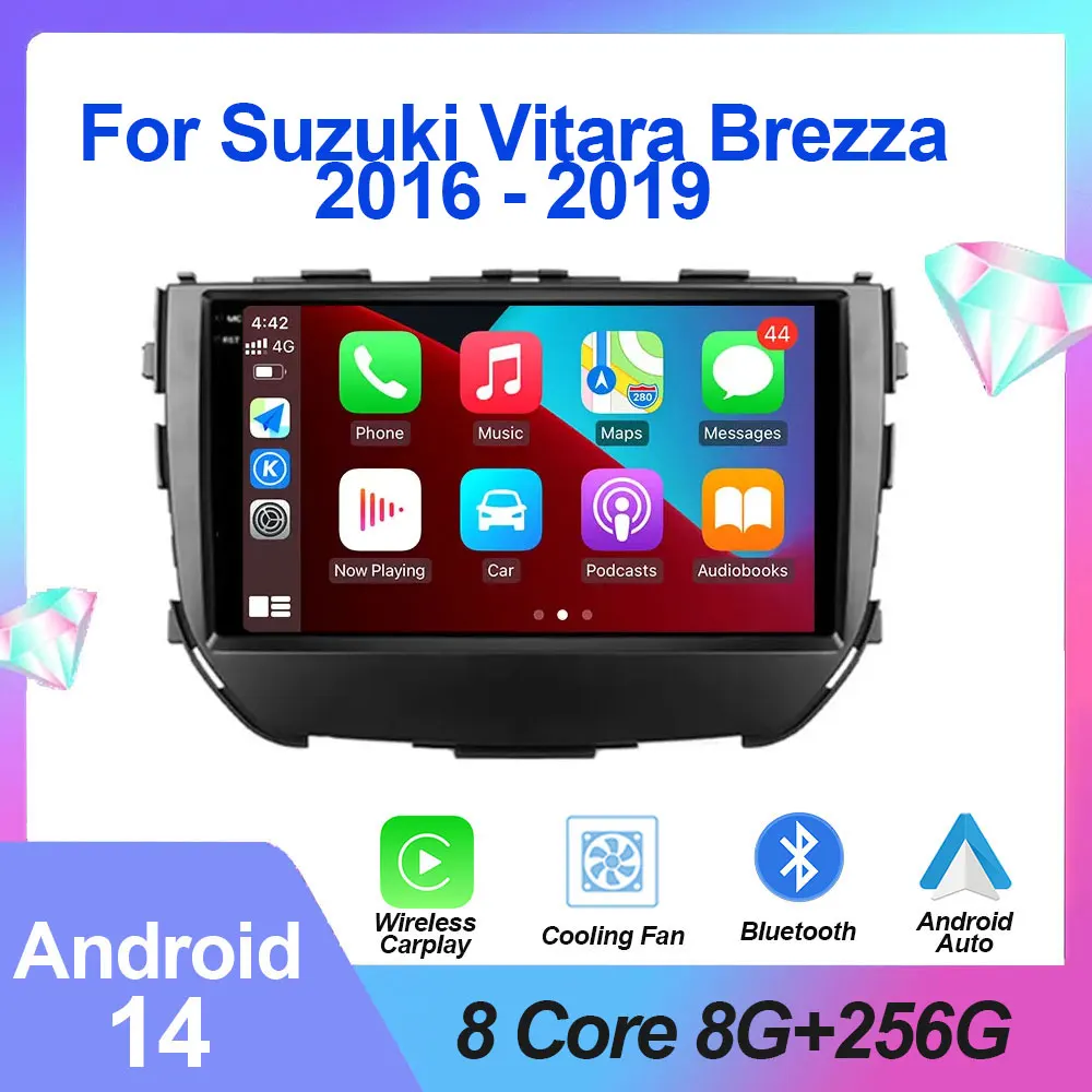 

Car Carplay For Suzuki Vitara Brezza 2016 - 2019 Android 14 Radio Multimedia Player GPS Navigation Stereo Video No 2din DVD