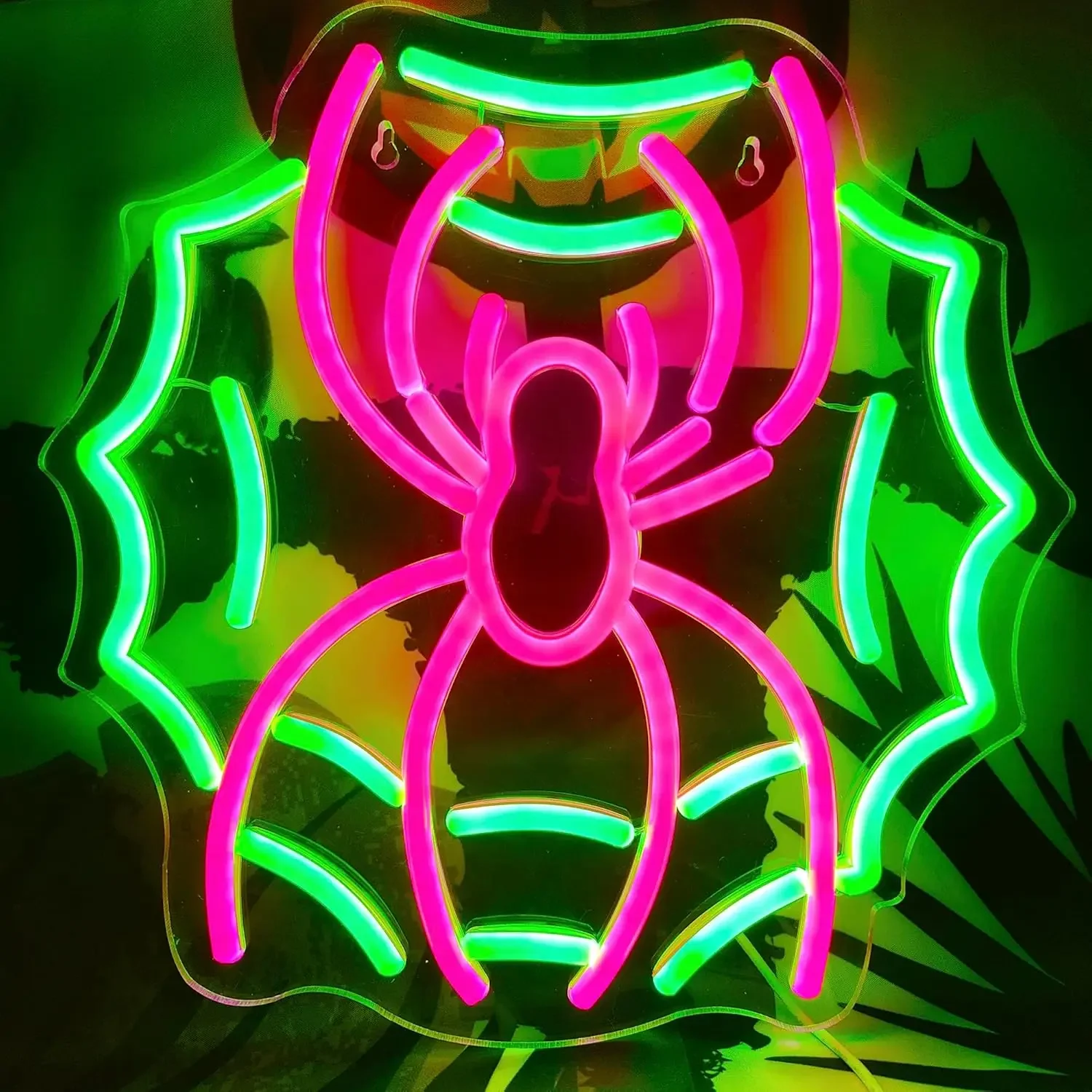 

Halloween Spider Neon Sign LED Neon with Dimmable Switch USB Powered for Scary Atmosphere for Halloween Bedroom Party Decoration