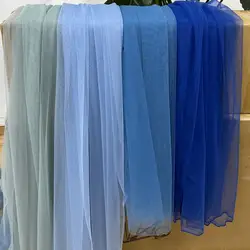 Light Gauze Fog Mesh Fabric Blue Soft Tulle For DIY Wedding Decor Background Veil Dress Fairy Tulle Decoration Material