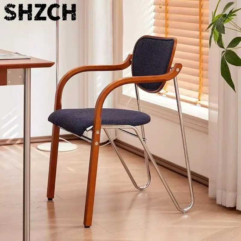Joylive Home Dining Chairs Small-sized Dining Table Chairs Backrest Stools Designer Simple And Popular Solid Wood