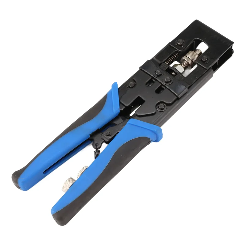 

【NEW】1Pc Durable Coax Compression Crimper Tool BNC/RCA/F Crimp Connector RG59/58/6 Cable Wire Cutter Adjustable Crimping Plier