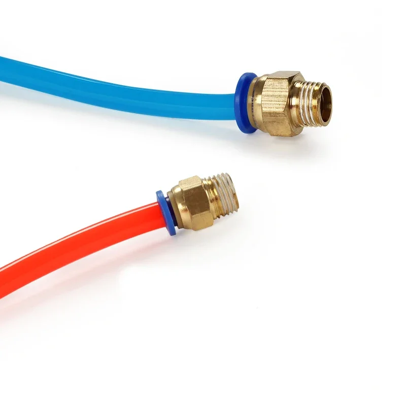 50PCS PC Pneumatic Fitting Air Connector Quick Connecors Fitttings PC4-M5 PC4-01 PC6-01 PC6-02 1/8" 1/4" 3/8" 1/2" Male Thread