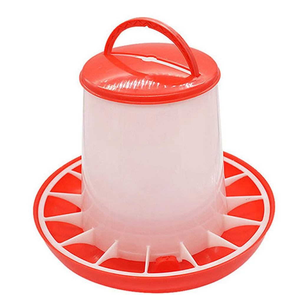 Feeding Bucket With Net Chicken Feed Bucket 1.5kg Thicken Bucket for Chicken Feeding Rasing