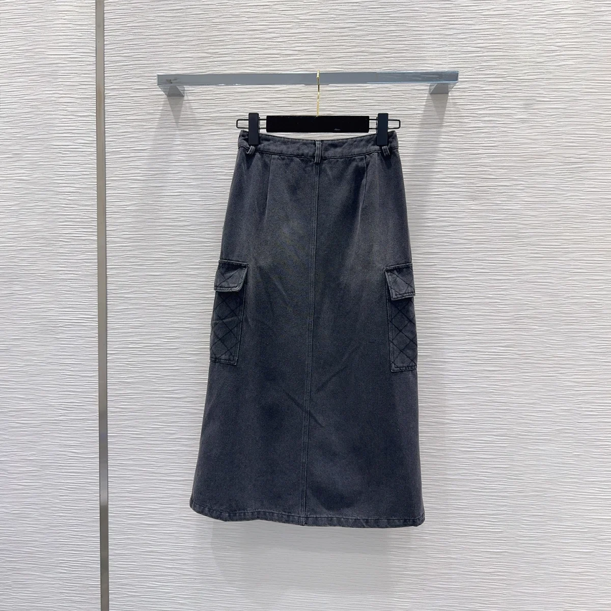 2026 High quality women's black gray washed denim workwear skirt--2691149