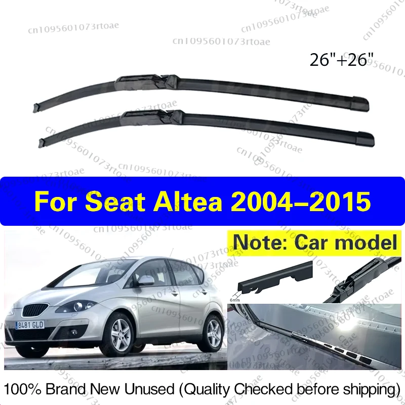 

Car Wiper Blade Front Window Windscreen Windshield Rubber Refill Wiper For Seat Altea 2004 - 2015 26"+26" Car Accessories
