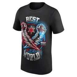 Men's Black Men's Black CM Punk Lightning Fists T-shirt Classic Comfortable Children's Plus Size Summer Clothing Adult Plus Size