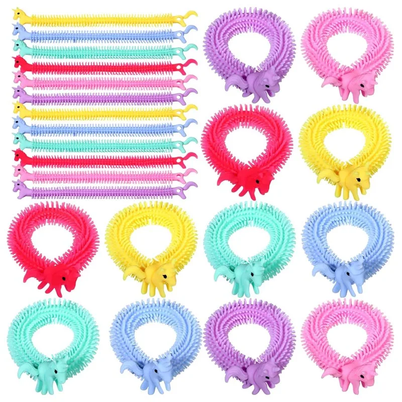 Sensory Stretchy String Toy Fidget Noodles ADHD Autism Anxiety And Stress Relief Party Favors For Kids Birthday Novelty Gift