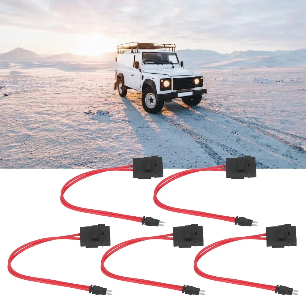 

5 шт., 20 А, автомобильный держатель, разъем 16AWG, провод ACK S 10,9 мм, мини-держатель, сверхмощный удлинитель проводов, профессиональная установка