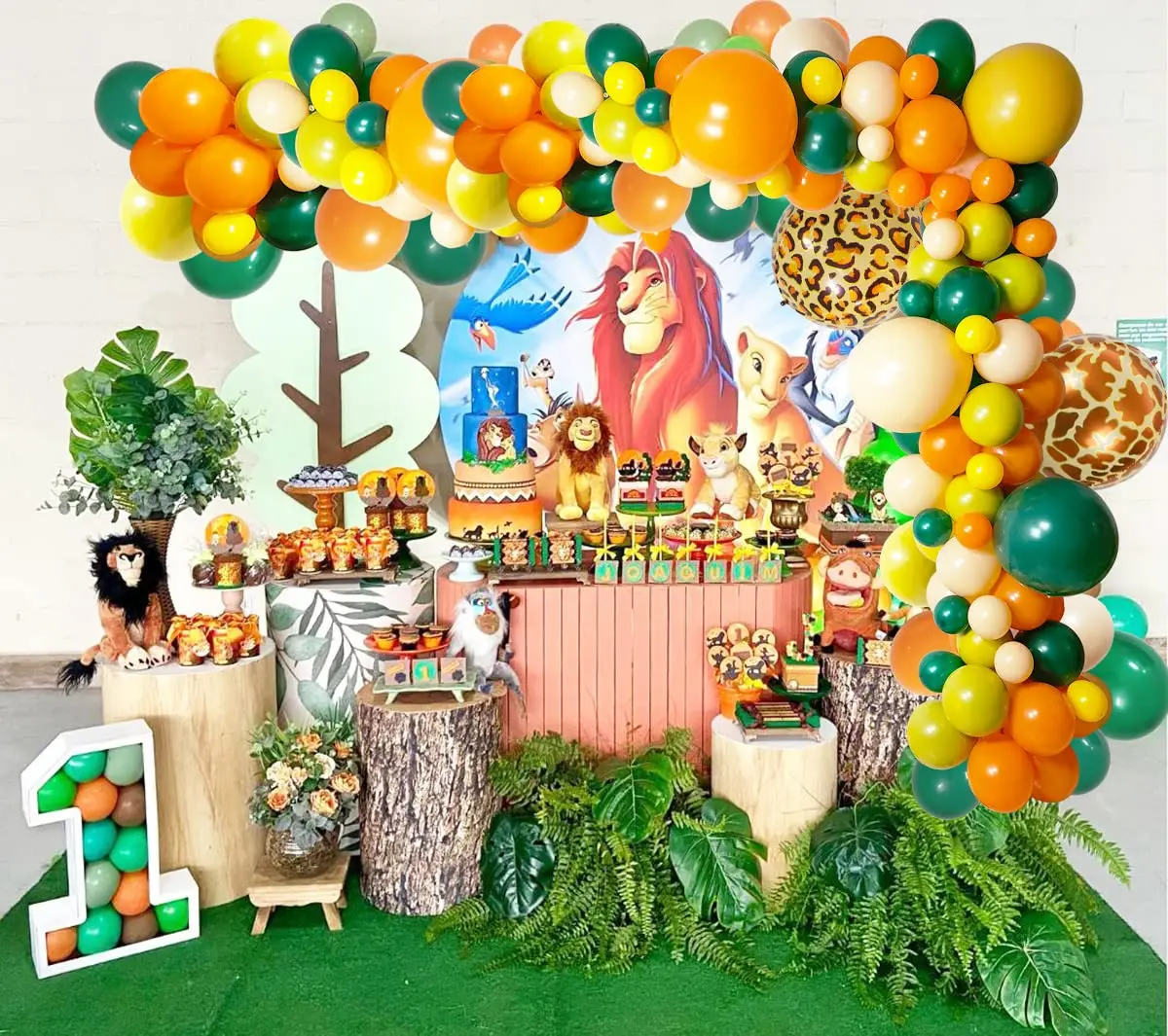 108pcs Jungle Safari Theme Party Balloon Garland Kit Animal Balloons for Kids Boys Birthday Party Baby Shower Decorations