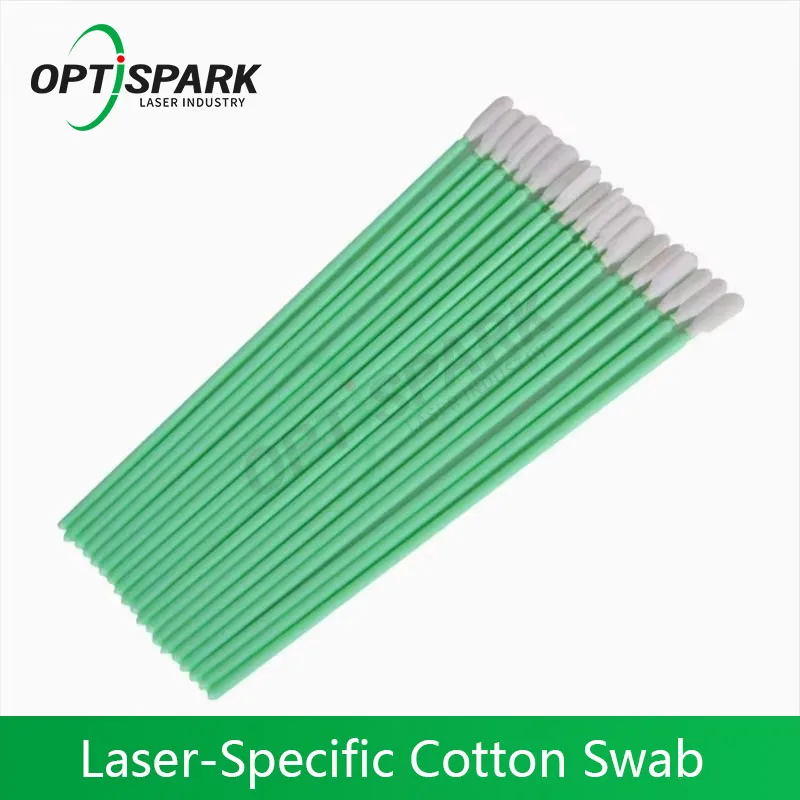 100pcs/bag Industry Cotton Micro Swab Dus Off Fiber Laser Tools Anti-static for Cleaning Laser Lens Protective Windows Head Part