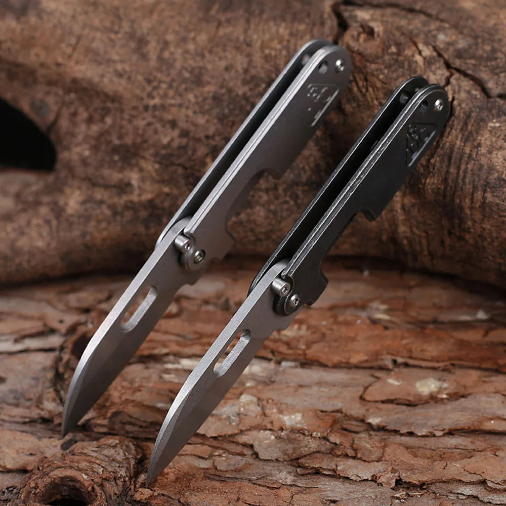 High Hardness Mini Folding Pocket Knife For Men Stainless Steel Keychain Small Box Cutter Outdoor Survival EDC Utility Knives