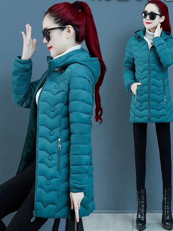 

Женское утепленное хлопковое пальто Tagkita средней длины, приталенное, модное, зимнее, легкое, с поясом на талии