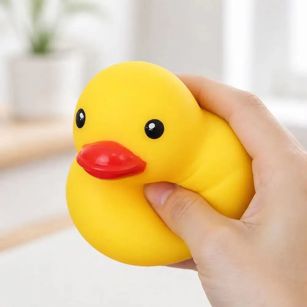 Portable Non-Bounce Squishy Duck Animals Elastic Duck Pinch Soft Texture Yellow Sensory Stress Children Gifts