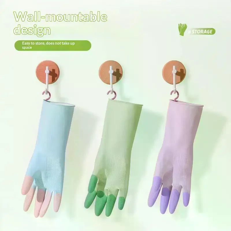 

Силиконовые перчатки для мытья посуды, кухонные принадлежности, противоскользящие, удобные, длинные, многоразовые, прочные, для домашнего использования