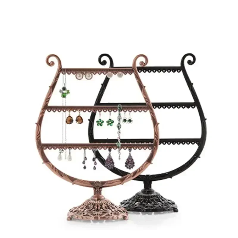 

Vintage Cup-Shaped Earring Holder Earring Display Stand Holder Jewelry Organizer Ornaments Display Stand Rack (Bronze)