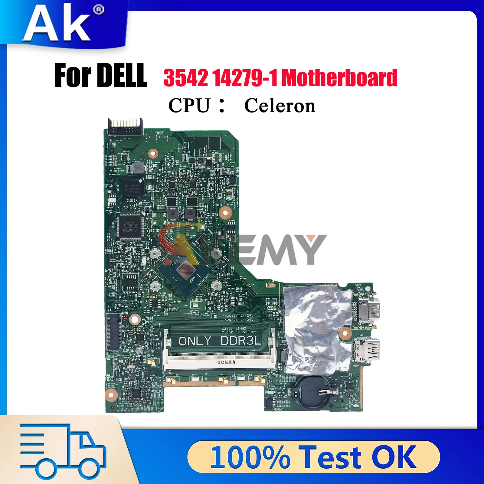 

Материнская плата для ноутбука DELL Inspiron 3452 CN-041D5Y 0WGR7P 00DTRW 0PW4MN Celeron 14279-1, протестирована нормально