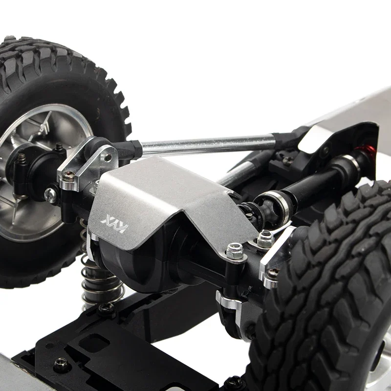 KYX سباق الفولاذ المقاوم للصدأ المحاور الأمامية الخلفية المحاور الحرس المحور درع ترقيات ل 1/10 RC الزاحف Tamiya CC02 #3