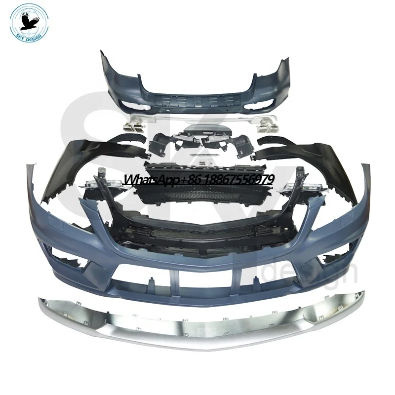 Auto Part ML63 A-MG Front Bumper Fenders Rear Bumper Lip for W166 ML Class ML350 ML400 ML300 Upgrade to ML63 Body Kit