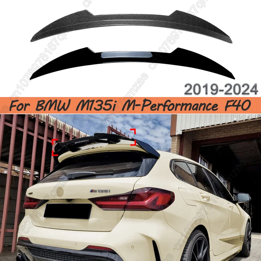 

Maxton Style Spoiler Trims For BMW M135i M-Performance F40 2019-2024 Gloss Black / Carbon Look ABS plastic Rear Roof Wings
