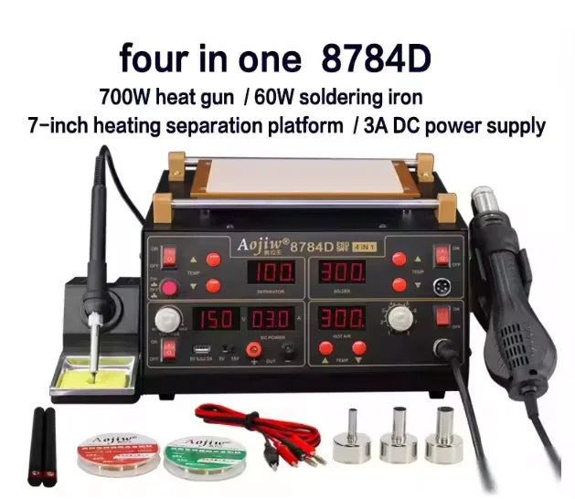 Hot Sale 8784D 4-in-1 Hot air Disassembly Welding Table 3A DC Power Screen Separator Mobile Phone Repair Soldering Station