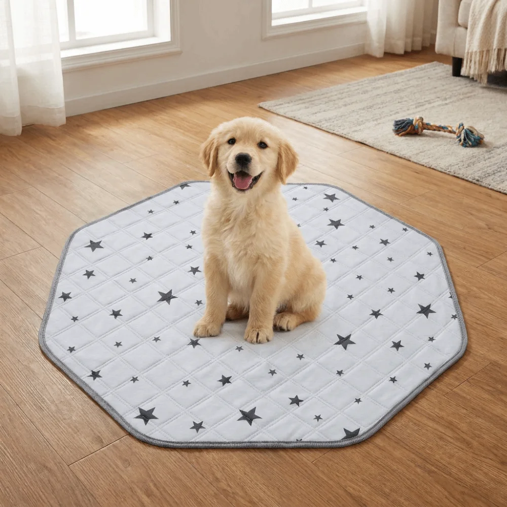 Pet Car Seat Cover Anti Slip Octagonal Dog Urine Pad Washable Absorbent Pet Diaper Mat Reusable Pet Bed Urine Mat Pet Nest