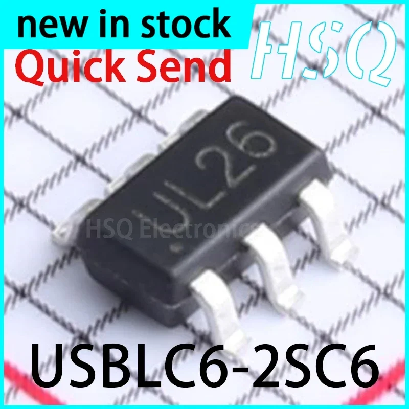 20PCS USBLC6-2SC6 Silk Screen UL26 ESD Electrostatic Protector SOT23-6 Brand New