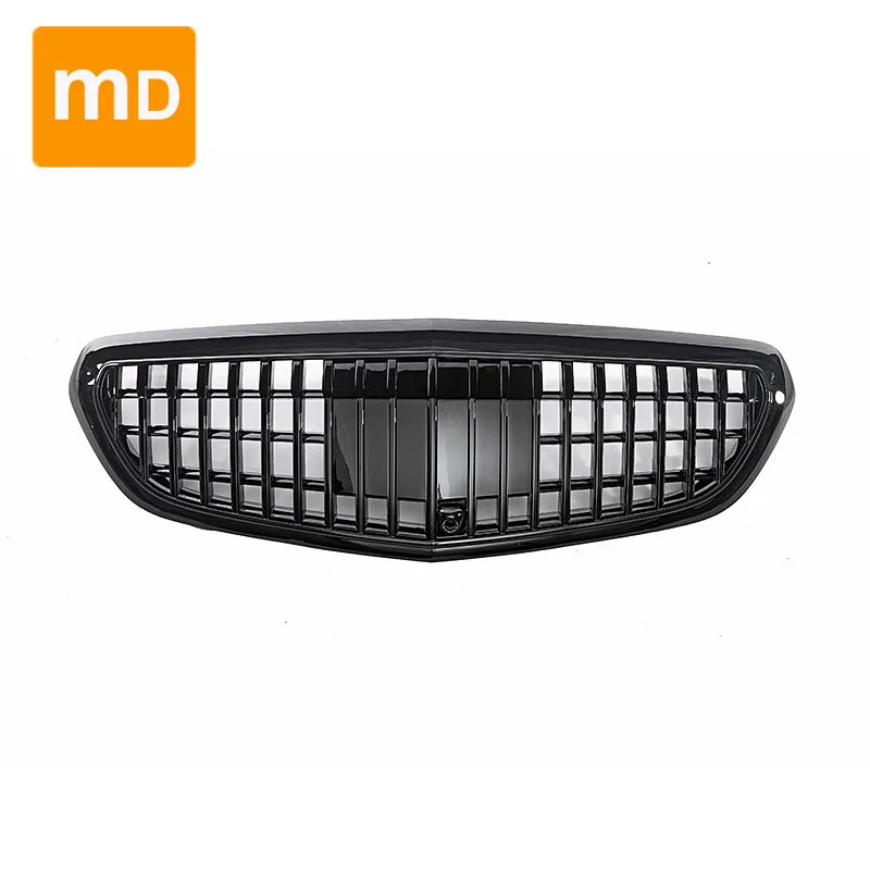 Glossy Black Radiator Grilles For 2013-2015 Mercedes Benz E-Class W212 Upgrade Maybach Hood Car Accessories Guard