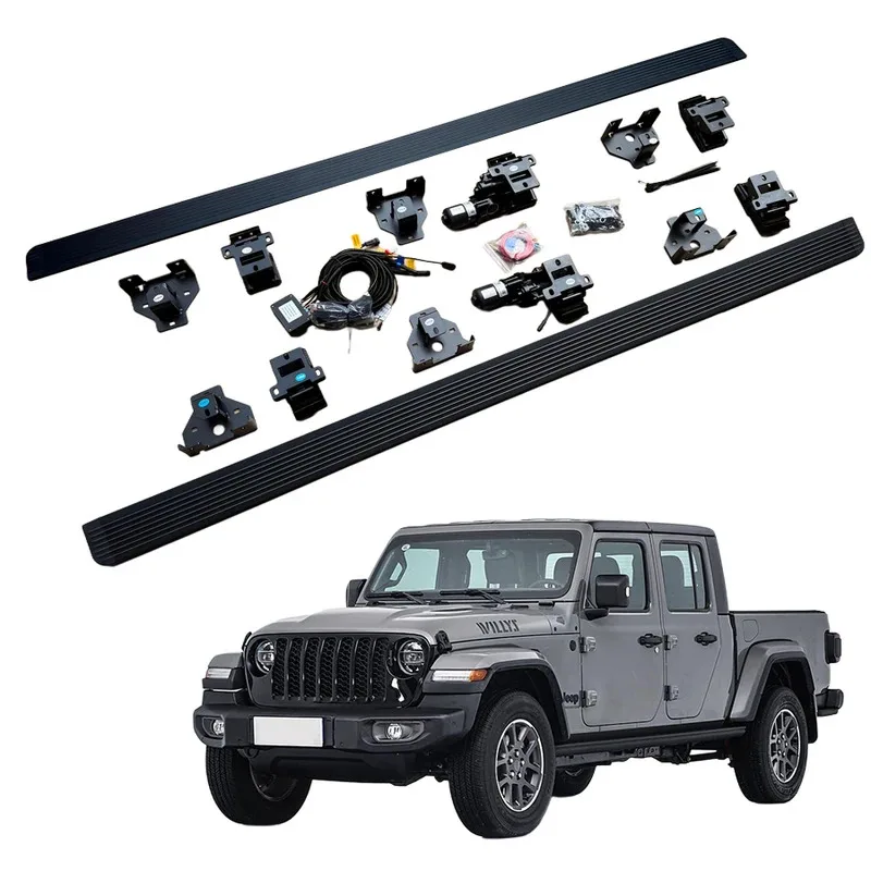 

Easy Install Aluminum Running Board Automatic Electric Power Side Step for Gladiator JT Pickup Truck 2022+