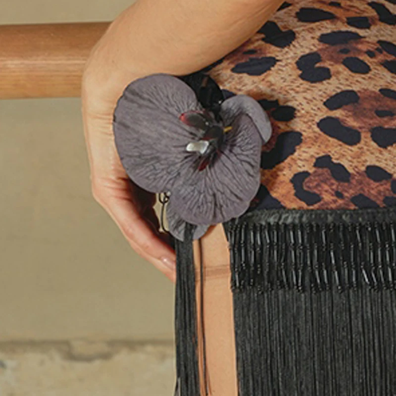 5 cores flores acessórios de dança latina feminino roupas de dança latina ornamento prática desempenho traje flor clipe dnv23941