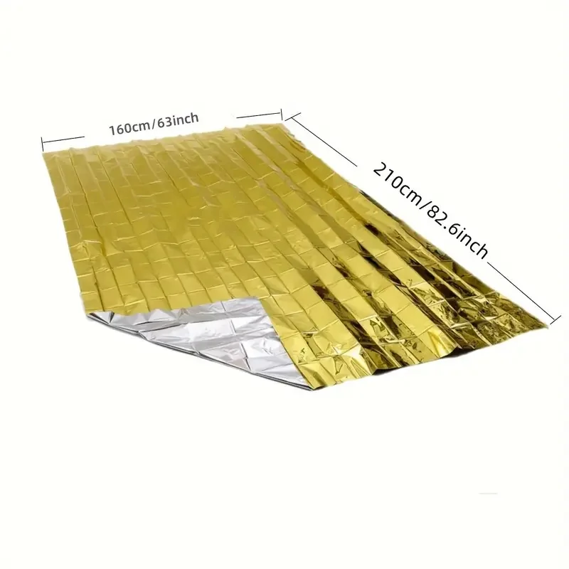 Легкое портативное аварийное одеяло, всесезонное одеяло из полиэфирной пленки для выживания для кемпинга и пеших прогулок