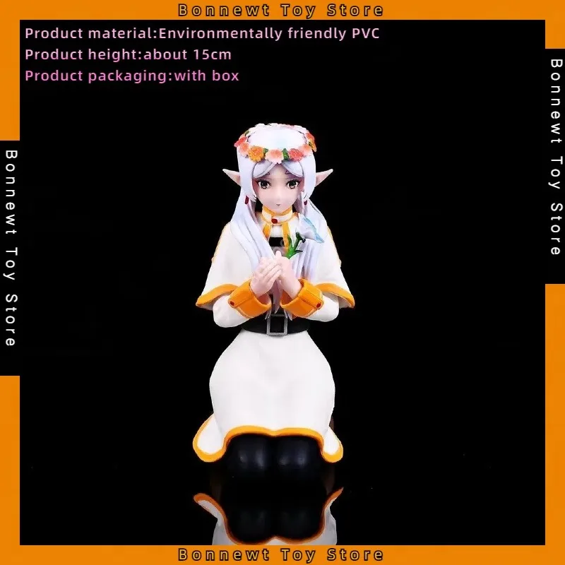 

New 15cm Frieren: Beyond Journey's End Kneeling Frieren Animation Peripherals Beautiful Girl Case Ornaments For Friends gifts