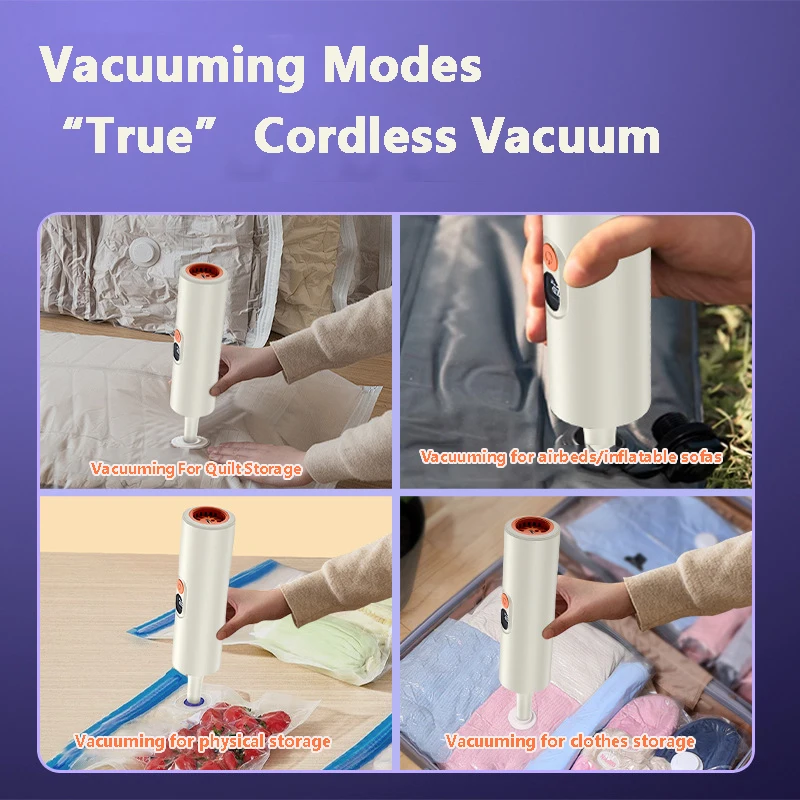 Wireless Portable Handheld Vacuum Cleaner Digital Screen Display Blowing，Pumping，Suction，Inflatable 4 in 1 Car Vacuum Cleaner