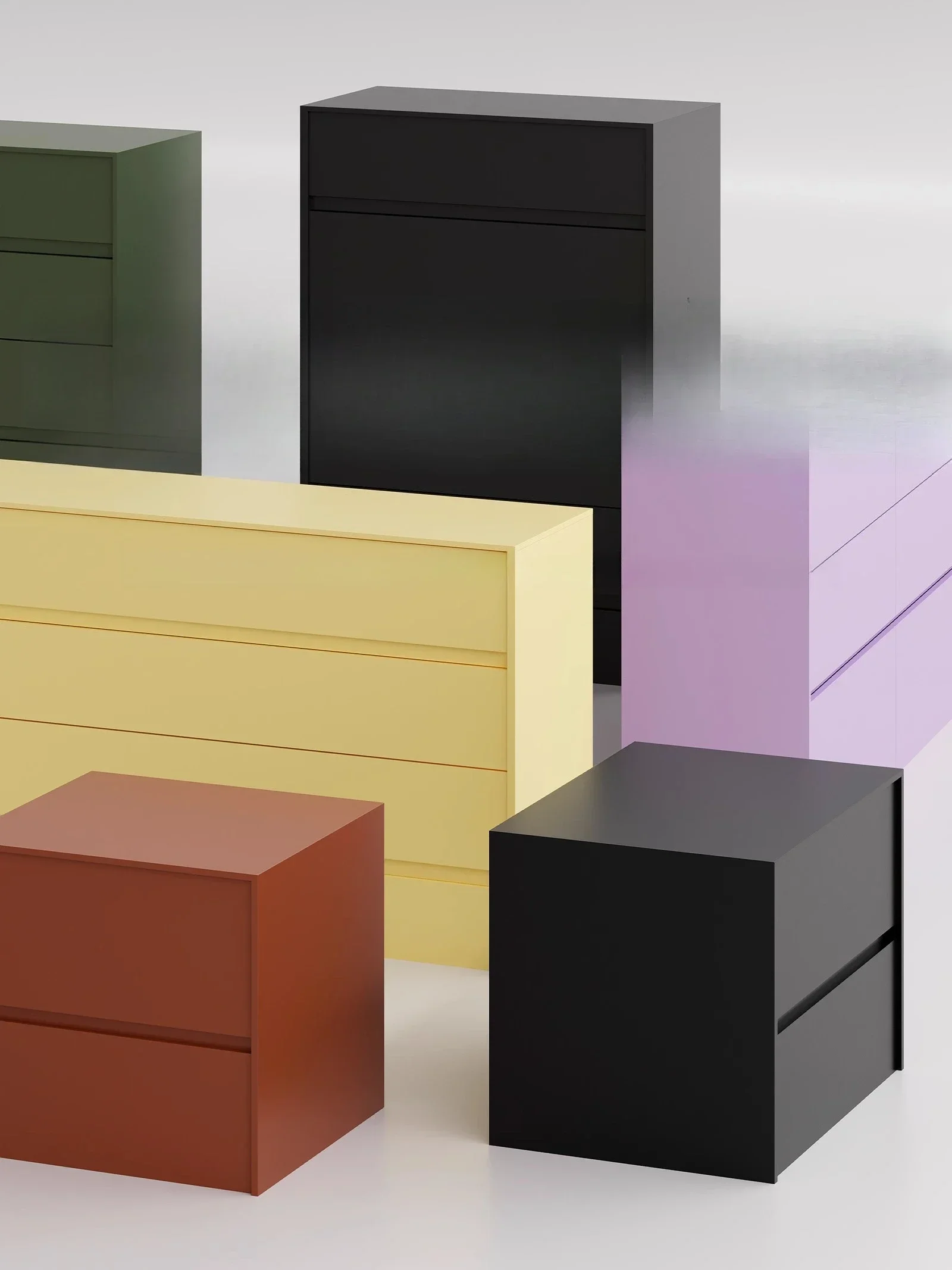 Simple and classic multi-color, Italian solid wood home multi-functional chest, locker, wall storage bedside table
