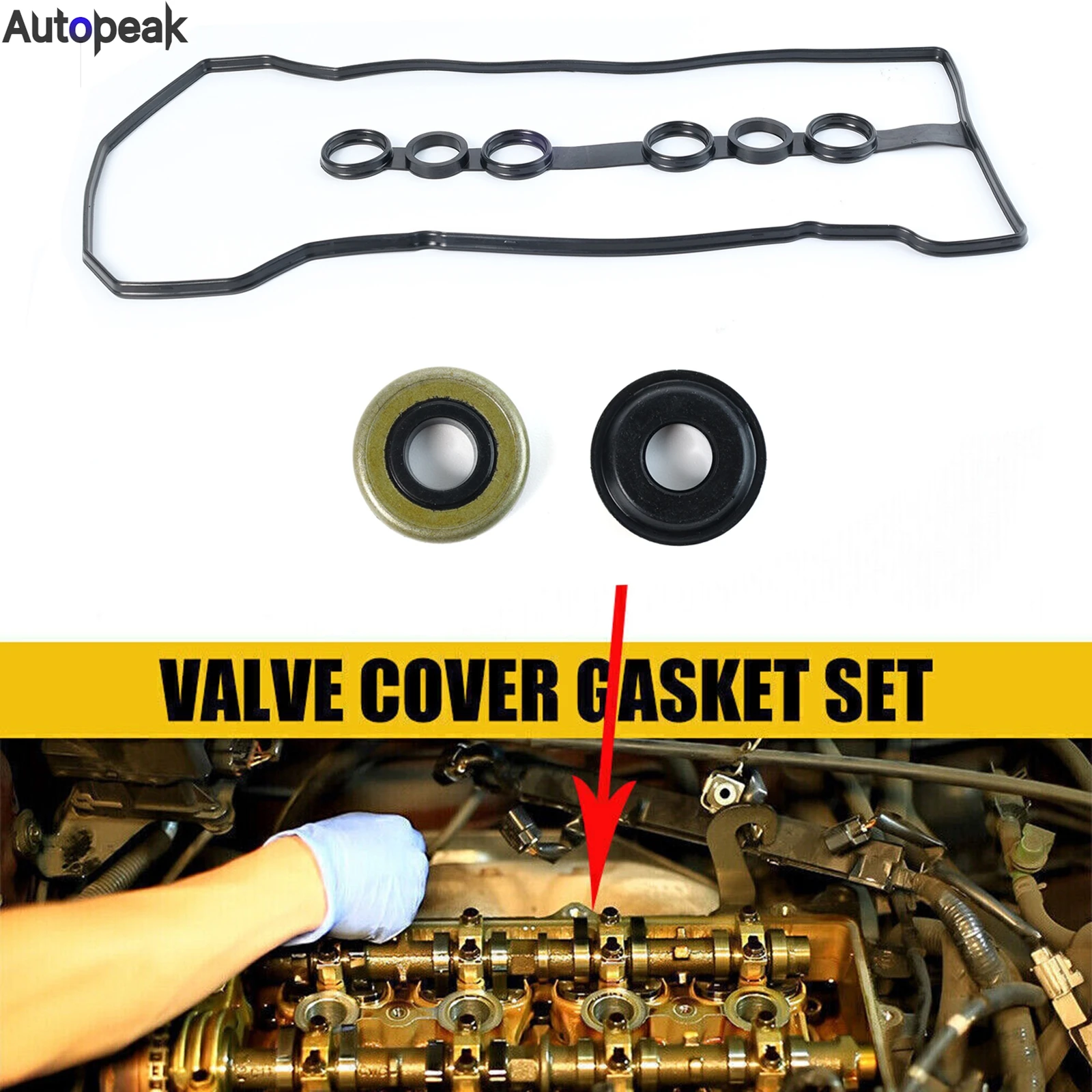 Engine Valve Cover Gasket Seal VS50542R For Toyota Corolla Matrix Celica MR2 Spyder Pontiac Vibe Chevrolet Prizm 1.8L DOHC 1ZZFE