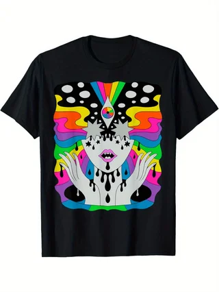 Plus Size Summer men's printed short-sleeved T-shirt, suitable for Valentine's Day and Easter, as a holiday gift, for travel