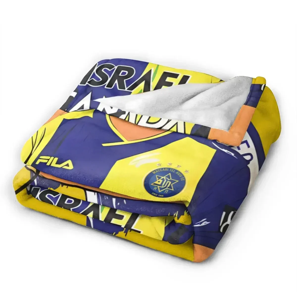 Maccabi Tel Aviv All Season Fleece Blanket Throw Ultra Soft Flannel Blanket Digital Printed Premium Fluffy Microfiber Fleece
