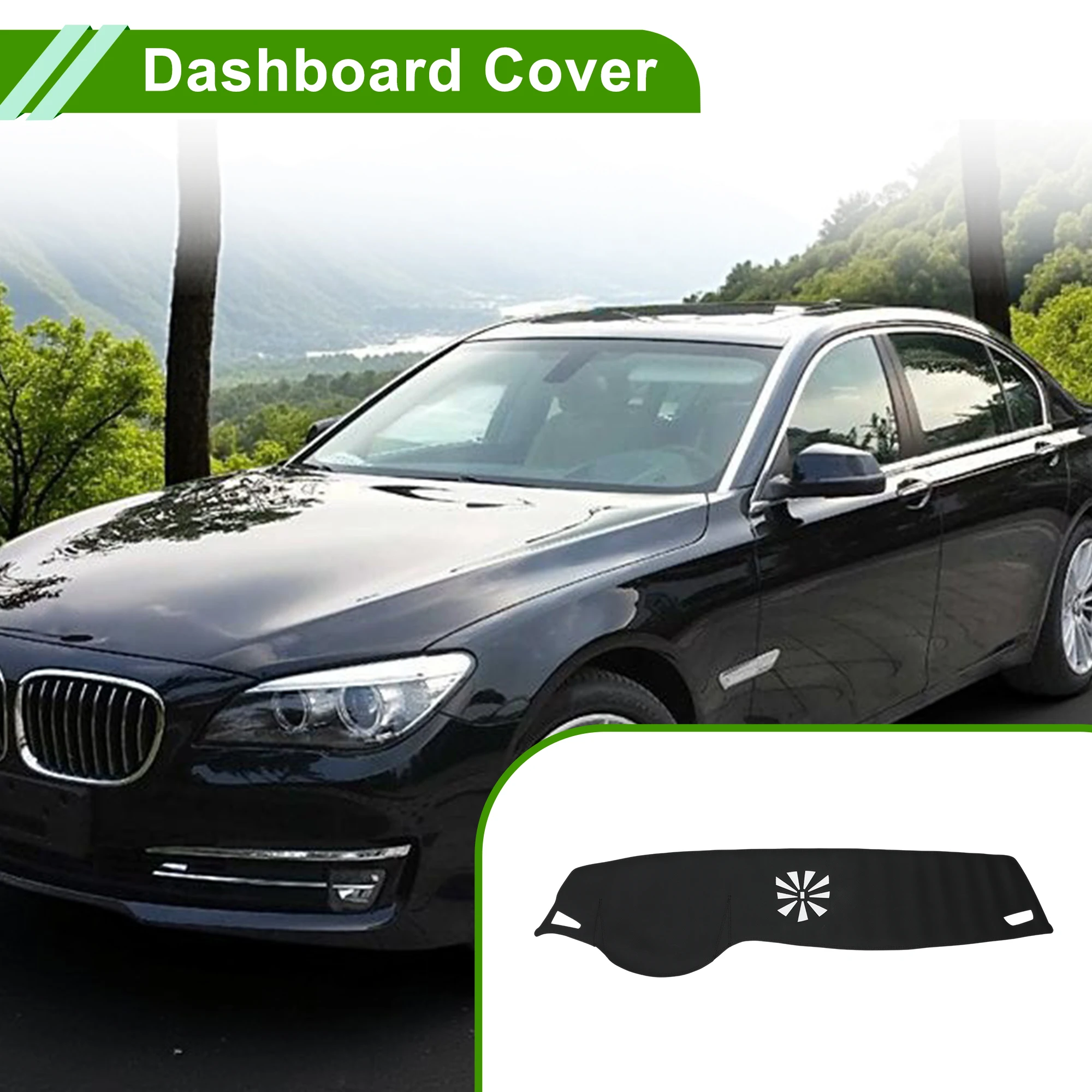 

UXCELL Dashboard Cover for BMW 7 series 2009-2014 Black 1 Pc Sunshield Protector Pad