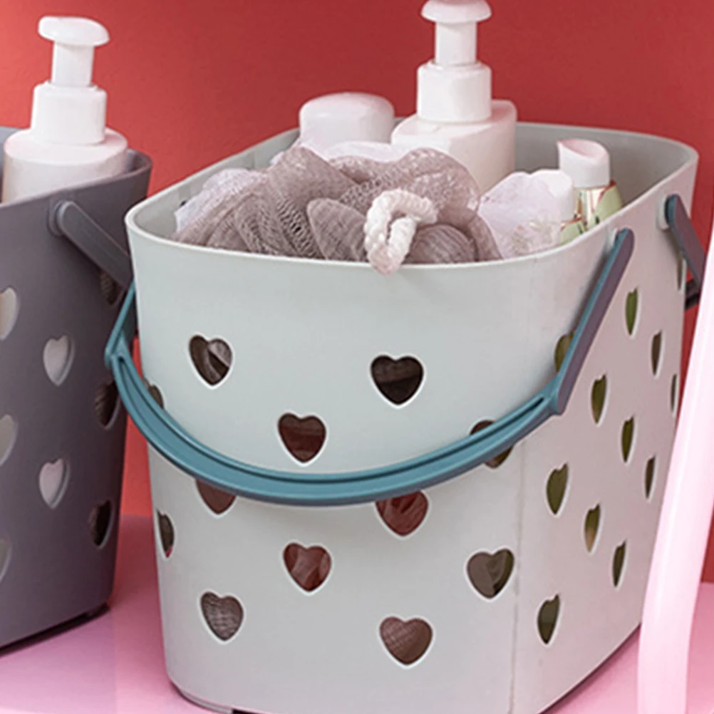 

Bathing Basket Travel Storage Bins Pp Bathroom Plastic Baskets with Handles