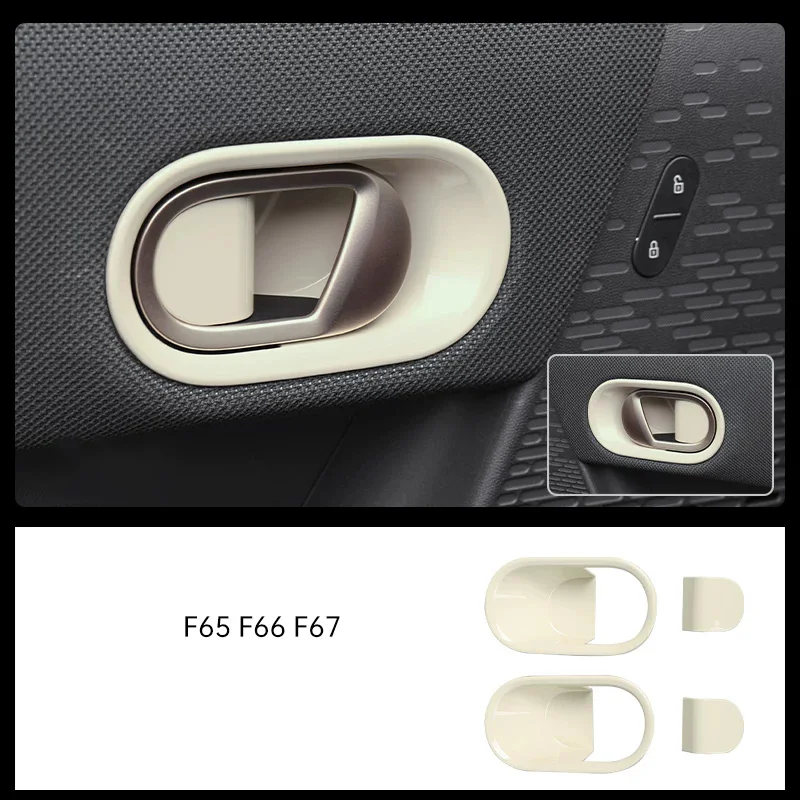 

4Pcs Car Interior Door Bowl Handle Decorative Shell For MINI Cooper New Model F66 F67 F65 Car Accessories Interior Sticker