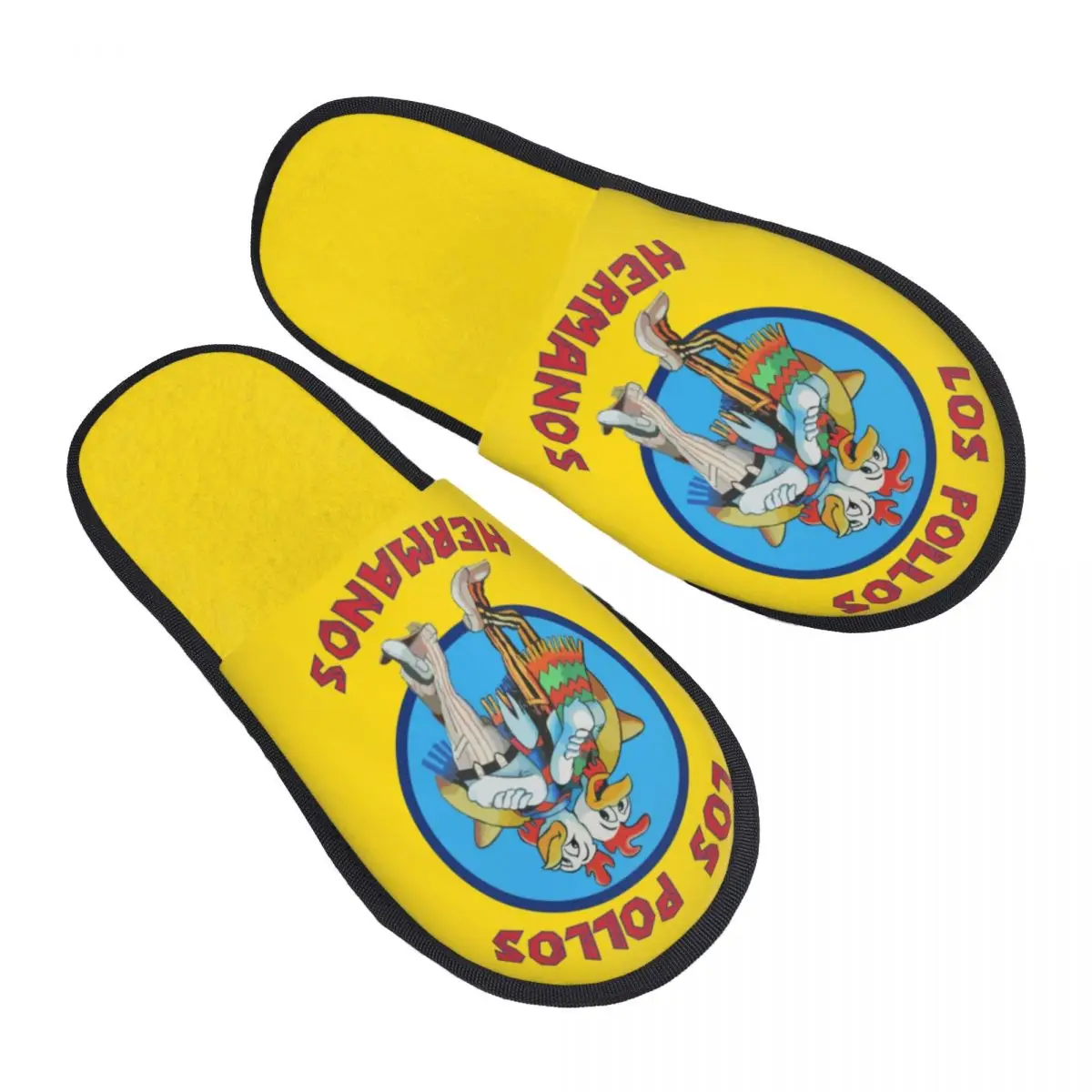 Custom Print Women Distressed Breaking Bad House Slippers Cozy Warm Los Pollos Hermanos Memory Foam Fluffy Slipper Indoor Shoes