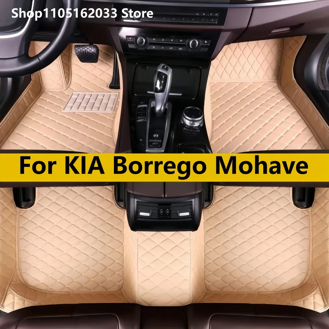 

Автомобильные коврики на заказ для KIA Borrego Mohave 2007-2022, кожаные автомобильные коврики, полный комплект автомобильных ковриков